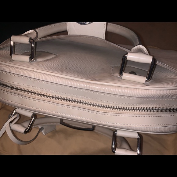 AUTHENTIC Louis Vuitton ivory bag purse bowling - Picture 8 of 15